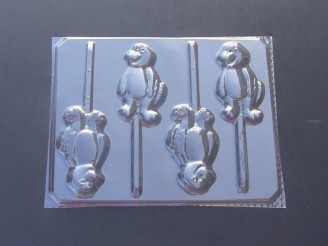 153sp Purple Dinosaur Chocolate or Hard Candy Lollipop Mold